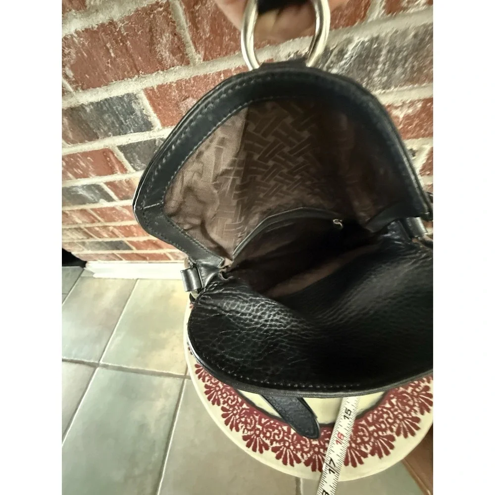 Black Leather Cole Haan Crossbody‎ w/Adj. Strap,